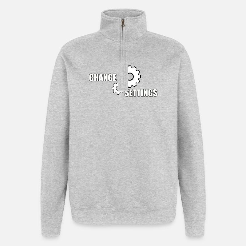 MODIFIER LES PARAMÈTRES - Sweat à zip 1/4 - gris chiné