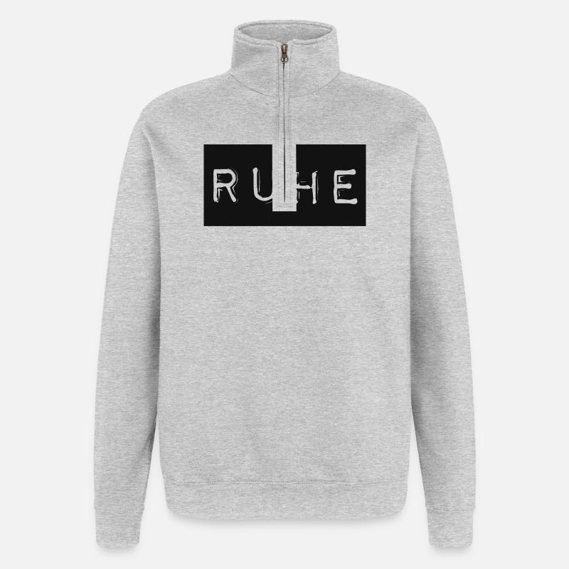 Silence - Sweat à zip 1/4 - gris chiné
