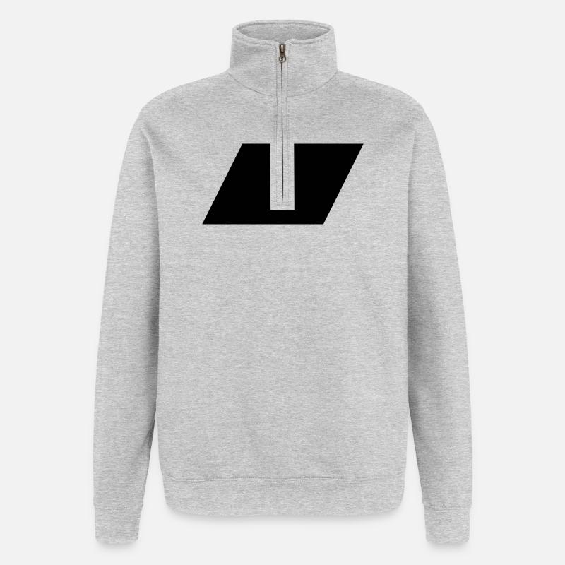 Parallelogramm - Quarter-Zip-Sweatshirt - Grau meliert