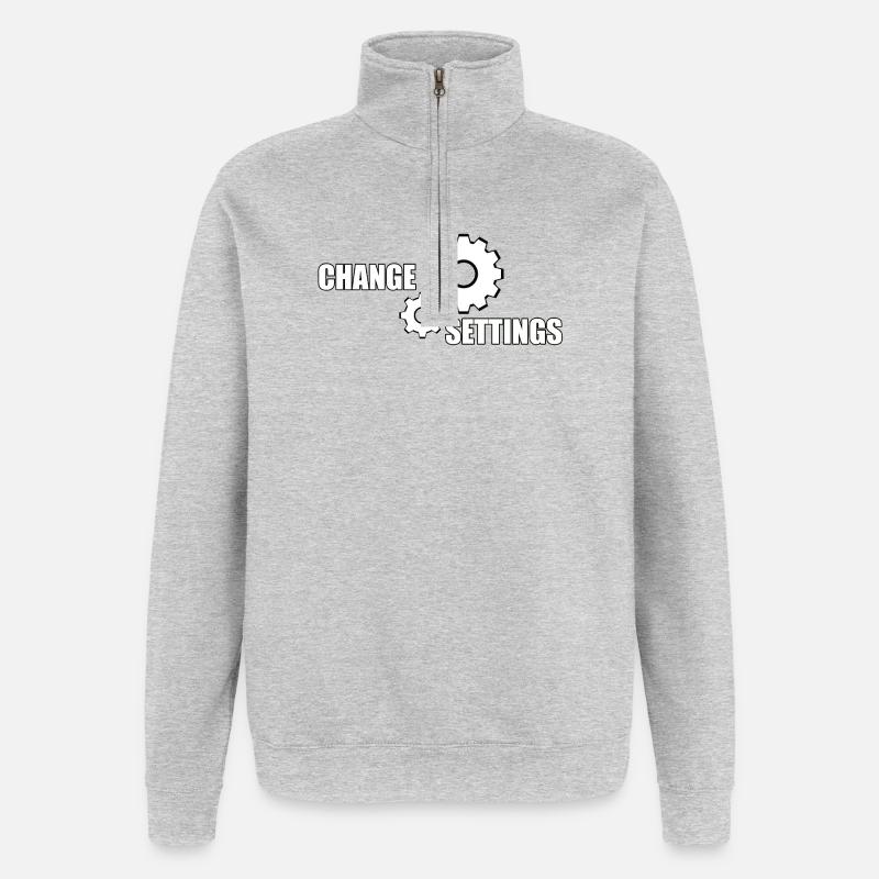 CHANGE SETTINGS - Quarter-Zip-Sweatshirt - Grau meliert