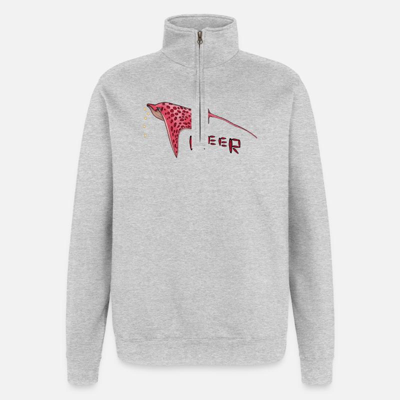 Stingray - Sweat à zip 1/4 - gris chiné