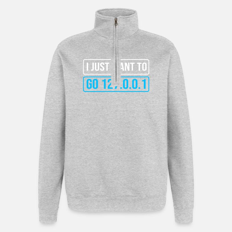 Netzwerk Ingenieur Programmierer Informatiker - Quarter-Zip-Sweatshirt - Grau meliert