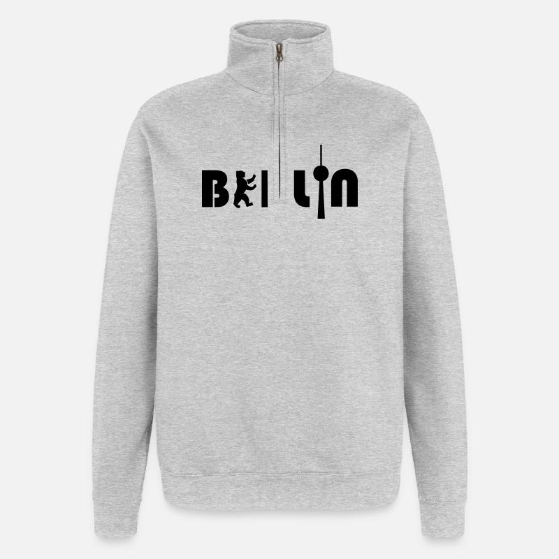 Berlin - Quarter-Zip Sweatshirt - heather grey