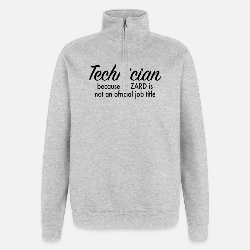 Techniker - Quarter-Zip-Sweatshirt - Grau meliert