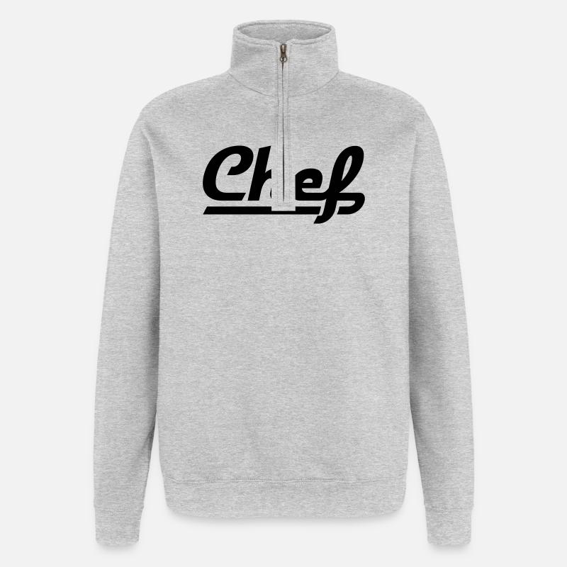 Chef - Quarter-Zip-Sweatshirt - Grau meliert
