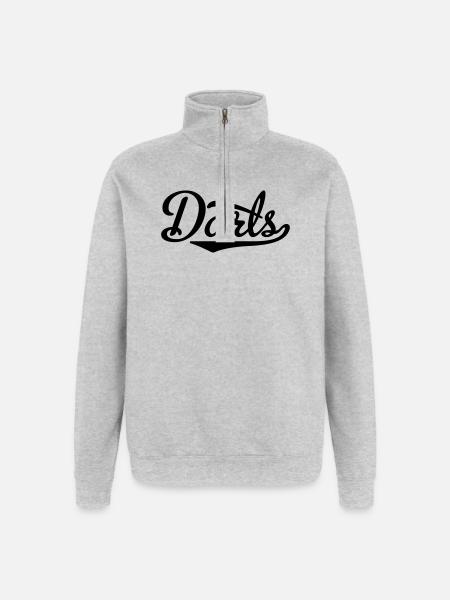 2541614 15377616 Darts - Quarter-Zip Sweatshirt - heather grey
