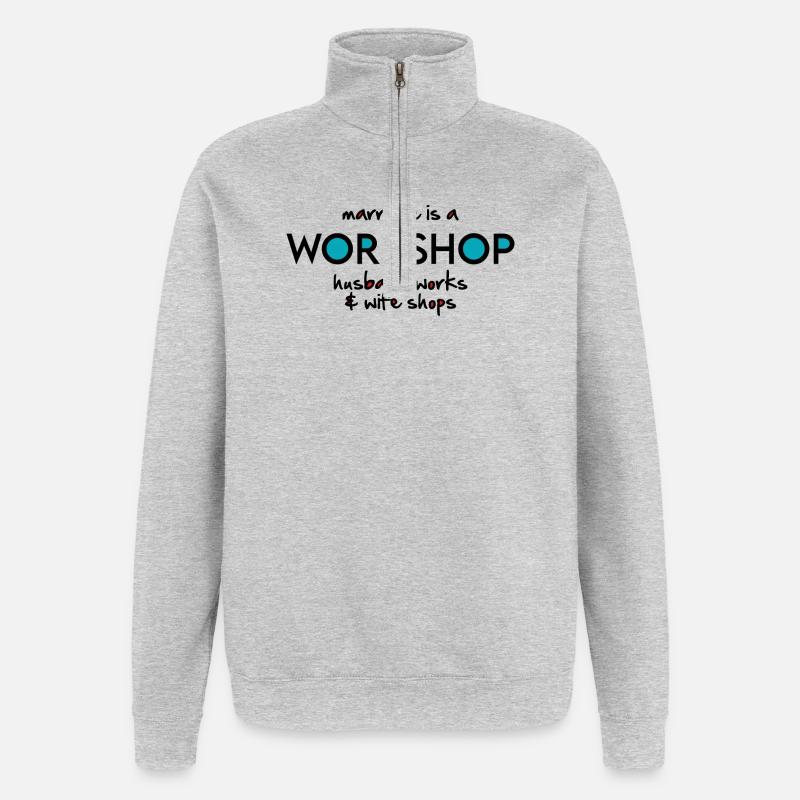 Workshop - Quarter-Zip Sweatshirt - heather grey