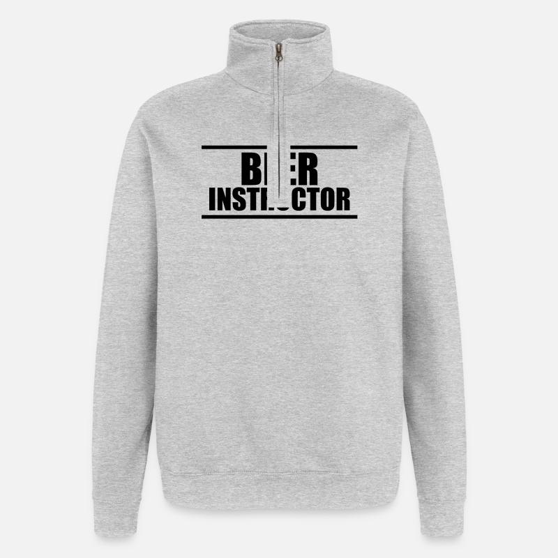 Beer Instructor B - Quarter-Zip Sweatshirt - heather grey