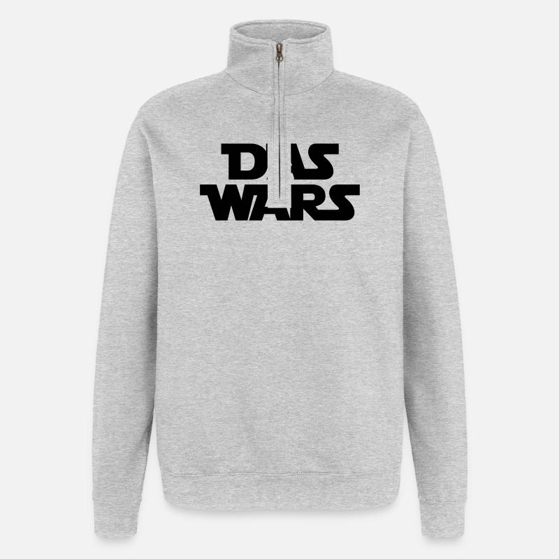 Das wars - Quarter-Zip-Sweatshirt - Grau meliert