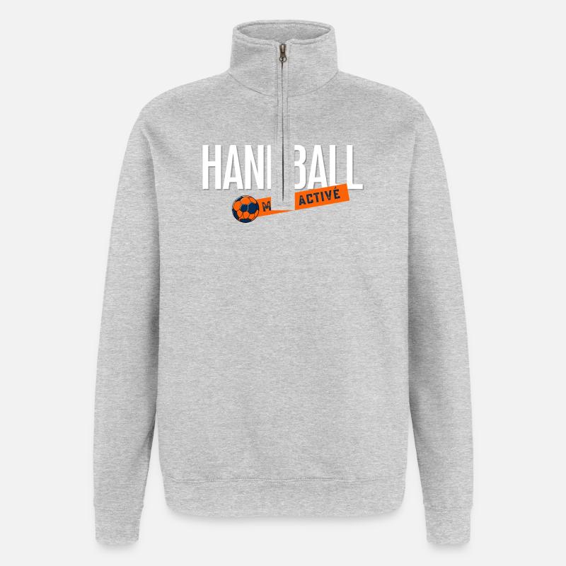 Handball Mode Actif - Sweat à zip 1/4 - gris chiné
