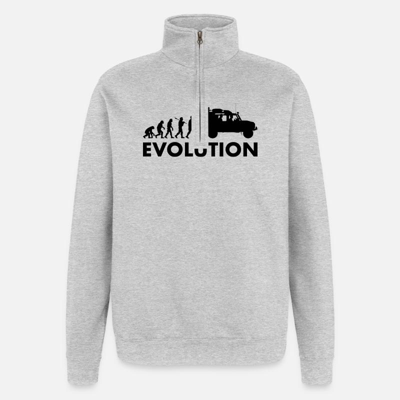 Defender 110 Offroad Evolution - Quarter-Zip Sweatshirt - heather grey