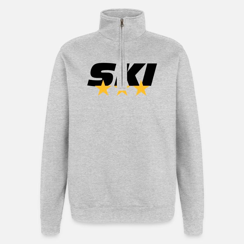ski - Quarter-Zip Sweatshirt - heather grey