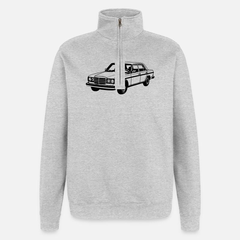 MB W123 , Youngtimer / Oldtimer ... (25) - Quarter-Zip Sweatshirt - heather grey