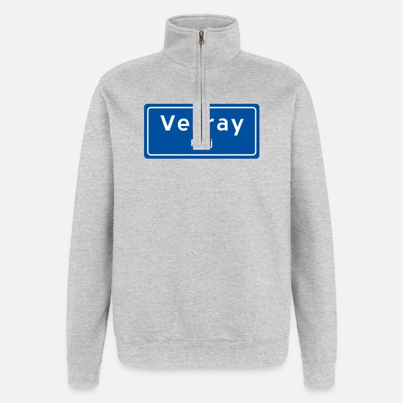 Panneau toponymique Venray - Sweat à zip 1/4 - gris chiné