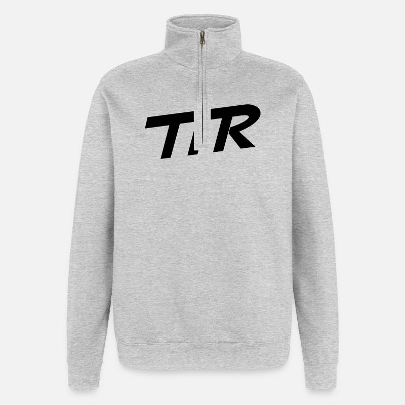 Steuern Sie die Reichen - Quarter-Zip-Sweatshirt - Grau meliert