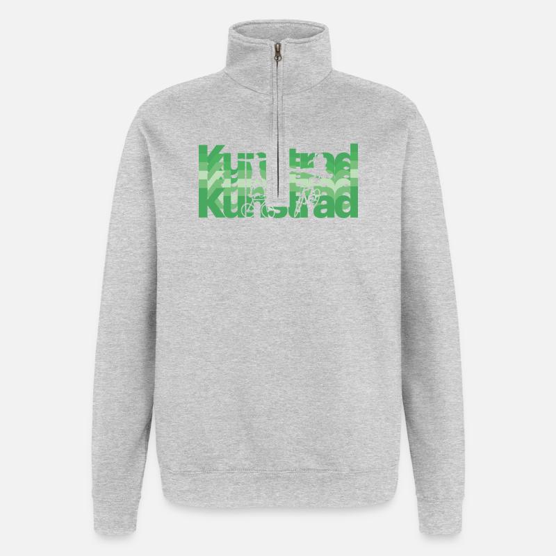 Kunstrad, Kunstradfahren, Hallenradsport - Quarter-Zip-Sweatshirt - Grau meliert
