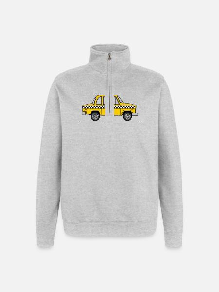 Yellow taxi - Quarter-Zip Sweatshirt - heather grey