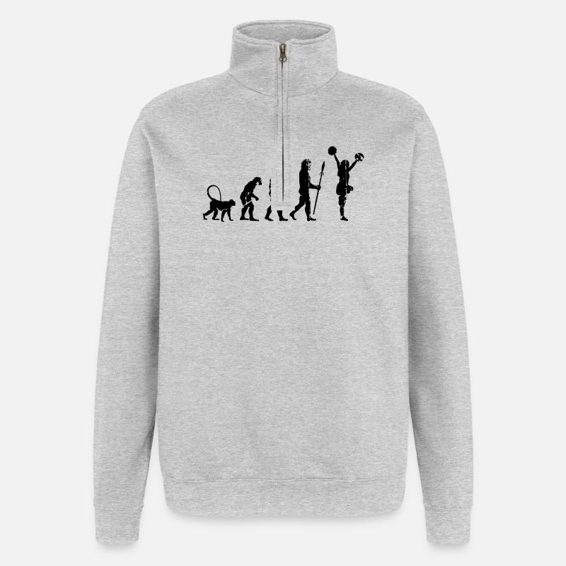 Entwicklung des Cheerleading - Quarter-Zip-Sweatshirt - Grau meliert