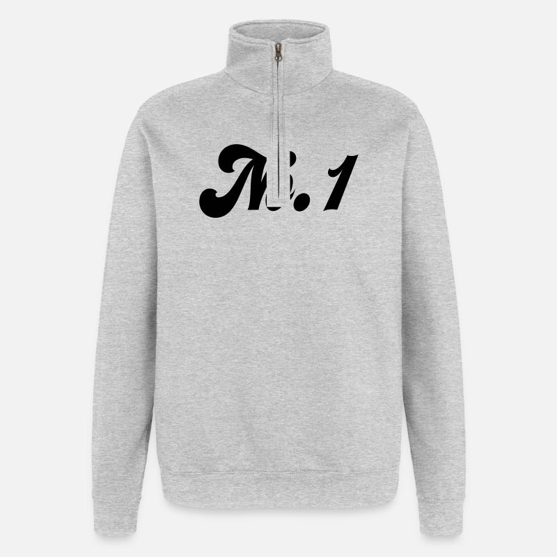 6061912 122176327 no 1 - Sweat à zip 1/4 - gris chiné