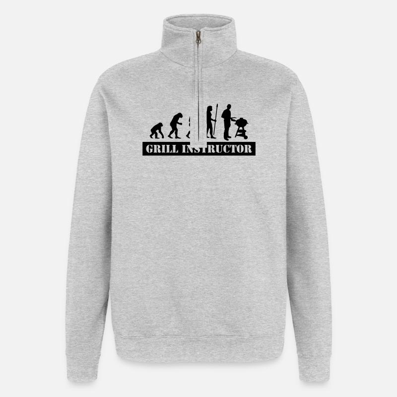 evolution grill instructor - Quarter-Zip Sweatshirt - heather grey