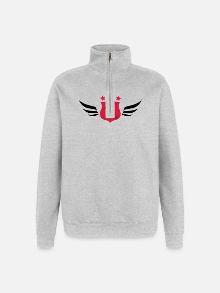 Hockey / Eishockey - Sweat à zip 1/4 - gris chiné