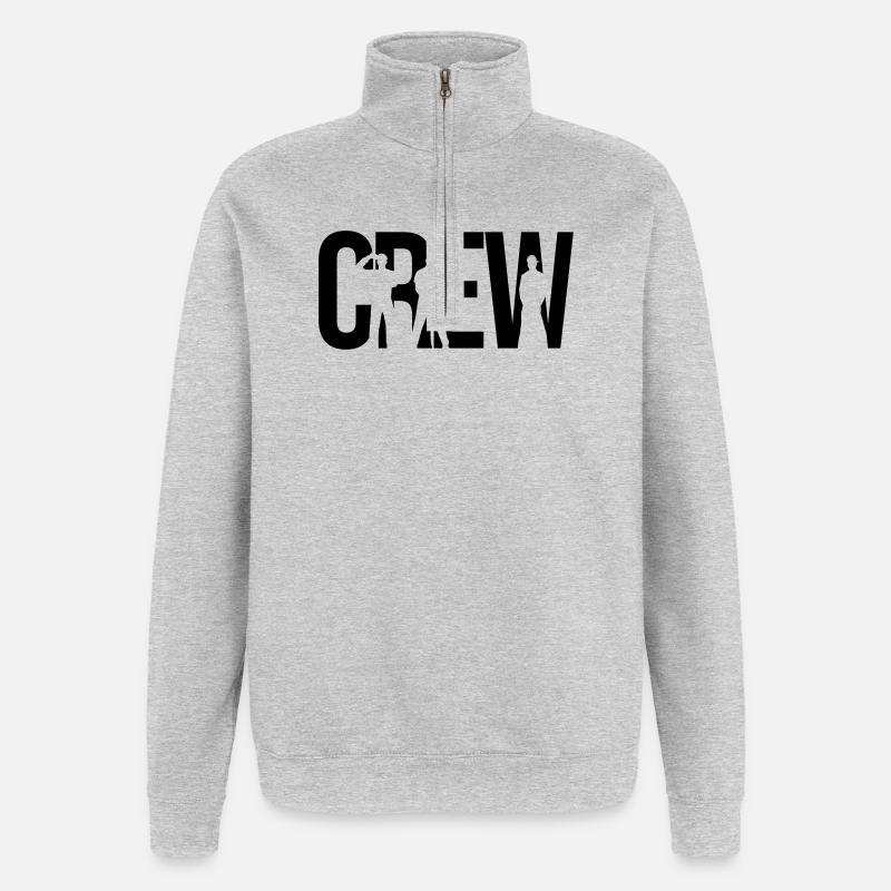 crew - Quarter-Zip Sweatshirt - heather grey