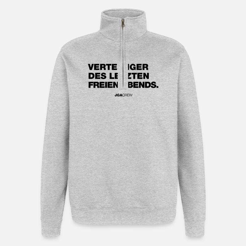 Defender (Bachelor Party) - Quarter-Zip Sweatshirt - heather grey
