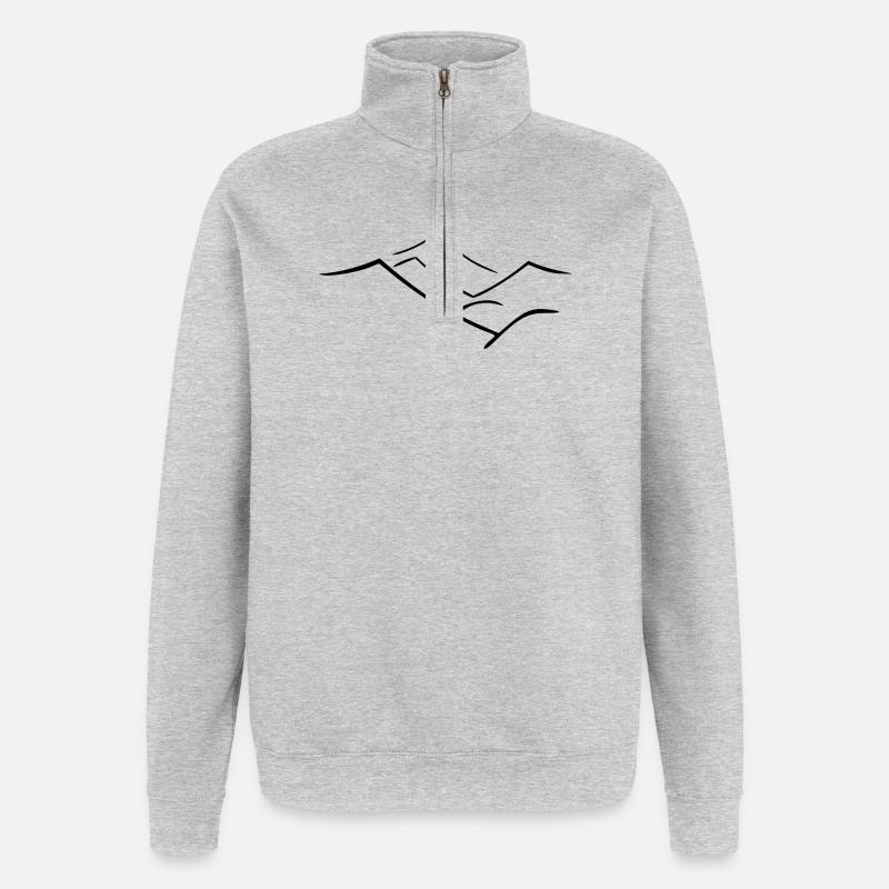 Dune - Quarter-Zip Sweatshirt - heather grey