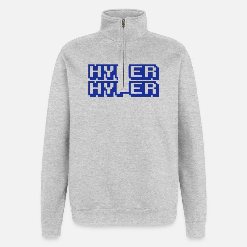 HYPER HYPER - Sweat à zip 1/4 - gris chiné