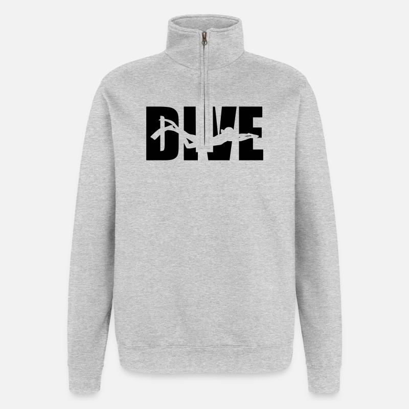 Dive - Quarter-Zip Sweatshirt - heather grey