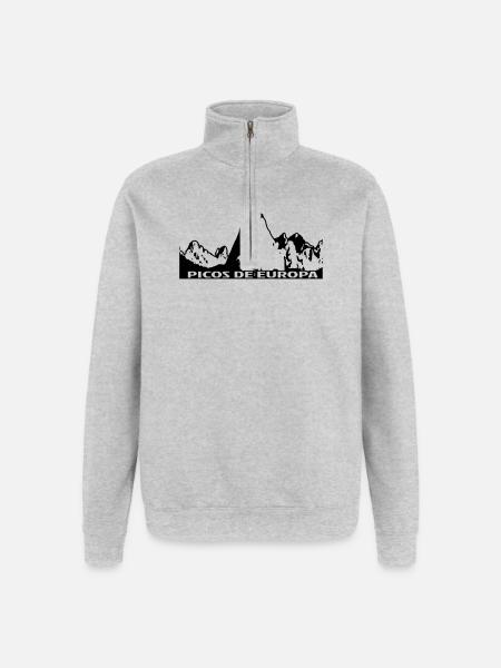 PICOS DE EUROPA - Quarter-Zip Sweatshirt - heather grey