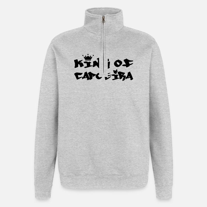 Le Roi de la Capoeira - Sweat à zip 1/4 - gris chiné