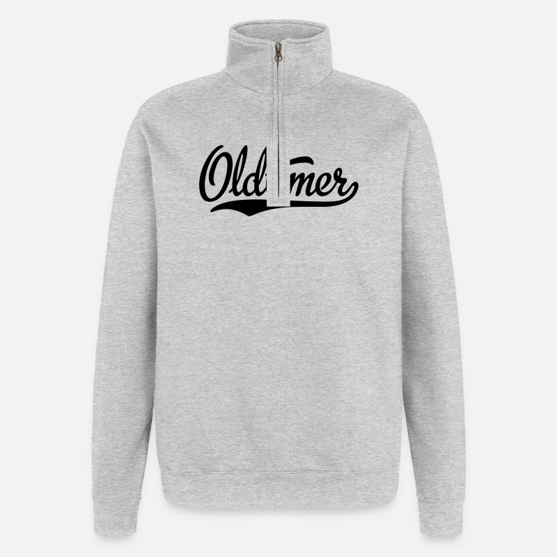 2541614 15507095 oldtimer - Sweat à zip 1/4 - gris chiné