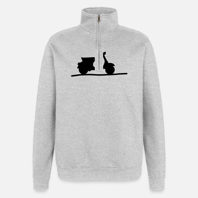 snowmobile - Quarter-Zip Sweatshirt - heather grey
