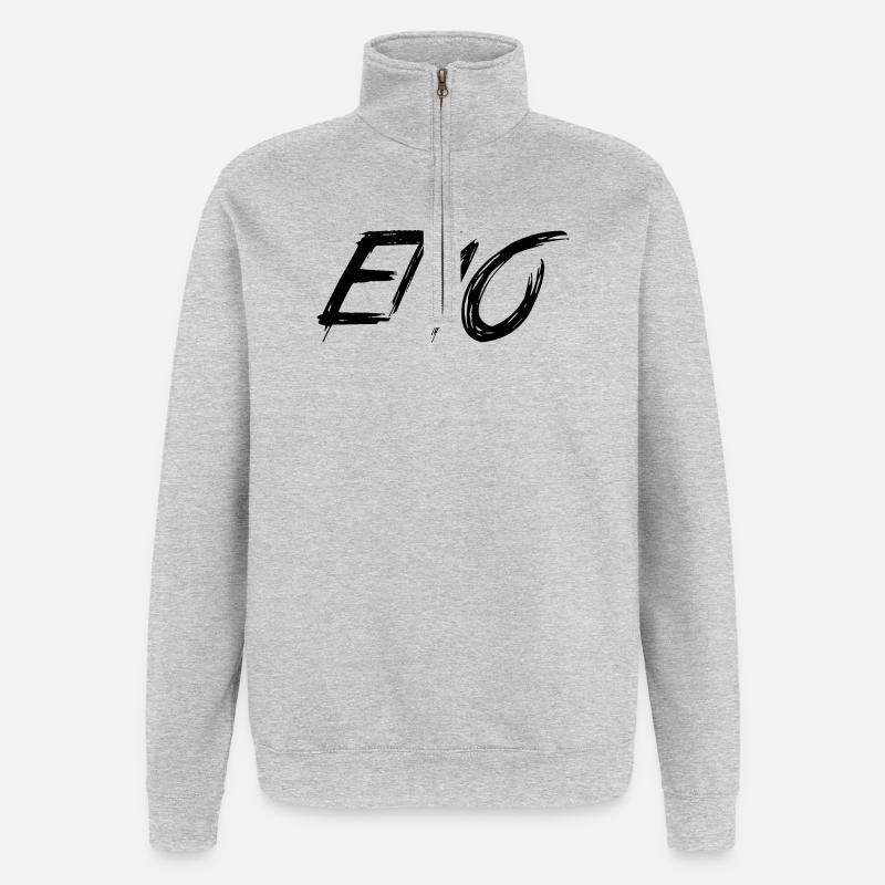 EMO - Sweat à zip 1/4 - gris chiné