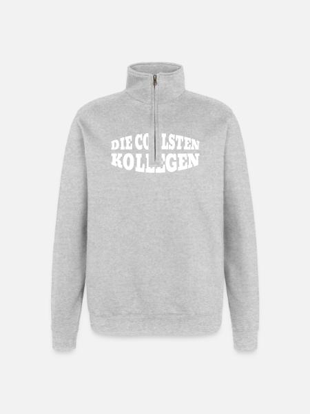 Die Coolsten Kollegen - Quarter-Zip-Sweatshirt - Grau meliert