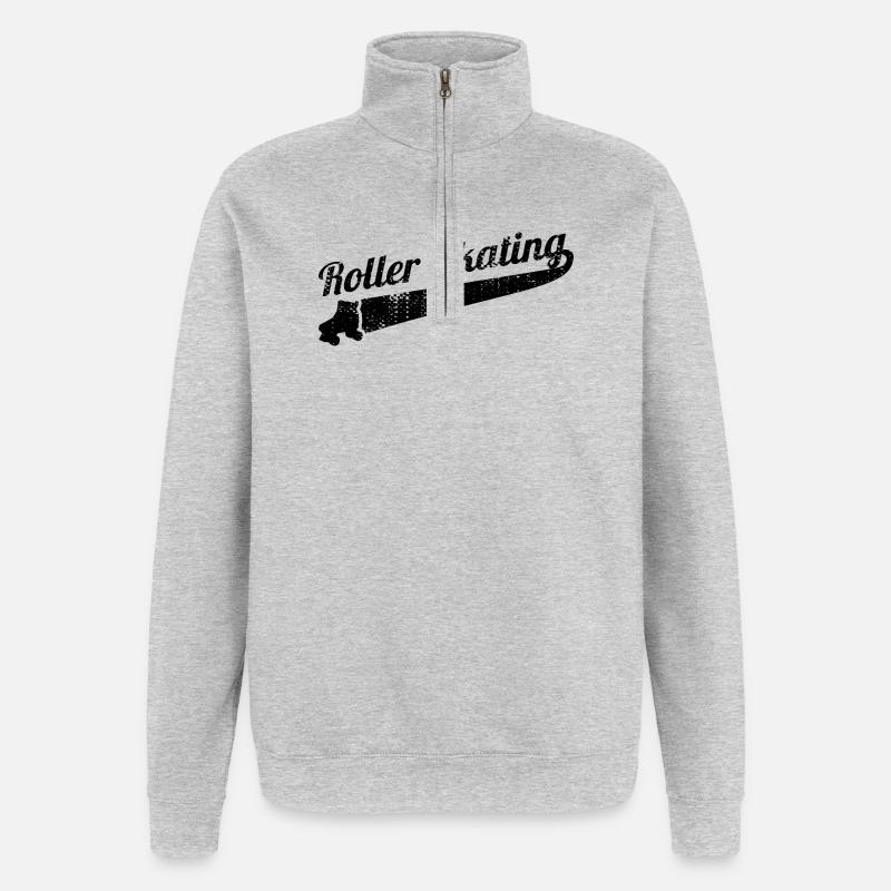 Roller - Sweat à zip 1/4 - gris chiné