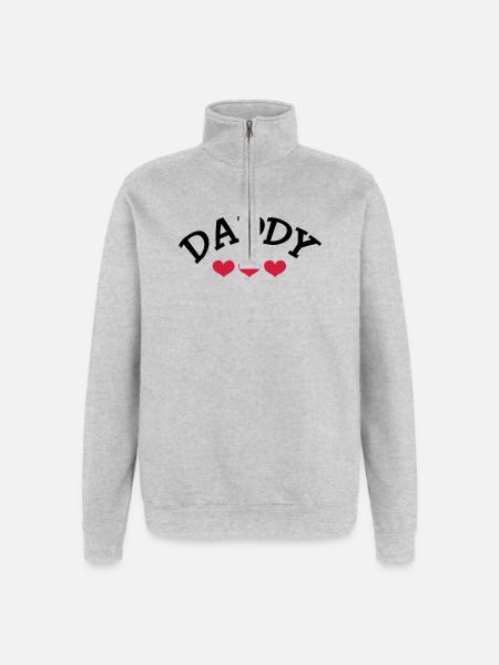 Daddy - Quarter-Zip Sweatshirt - heather grey