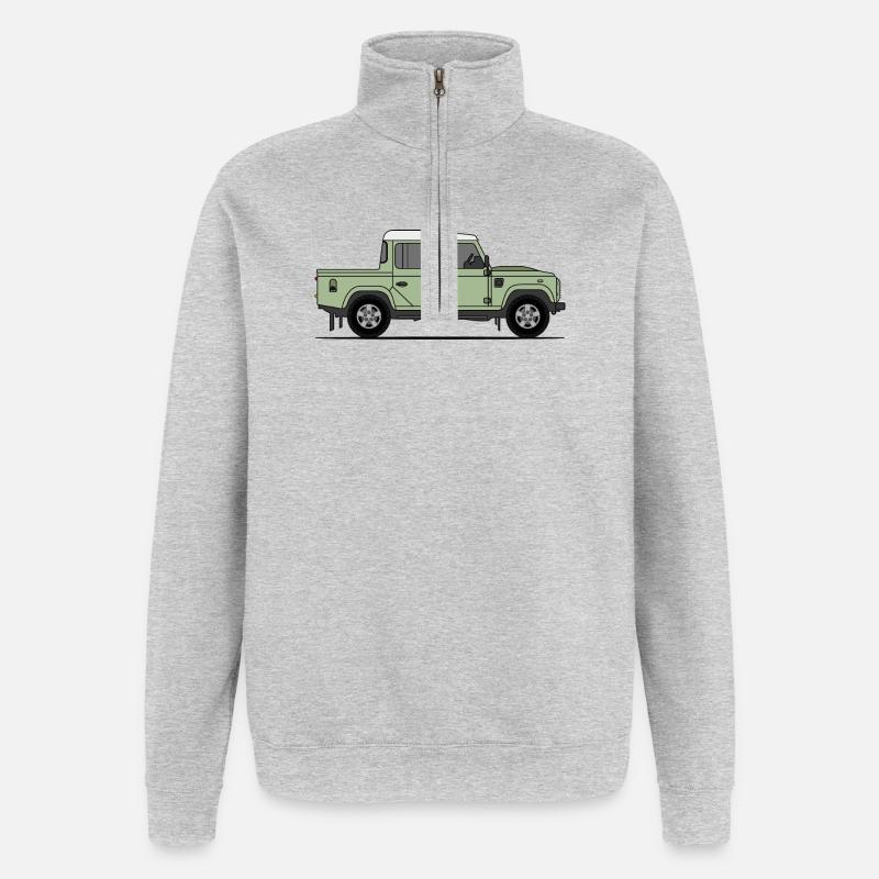 Defender Double Cab - Sweat à zip 1/4 - gris chiné