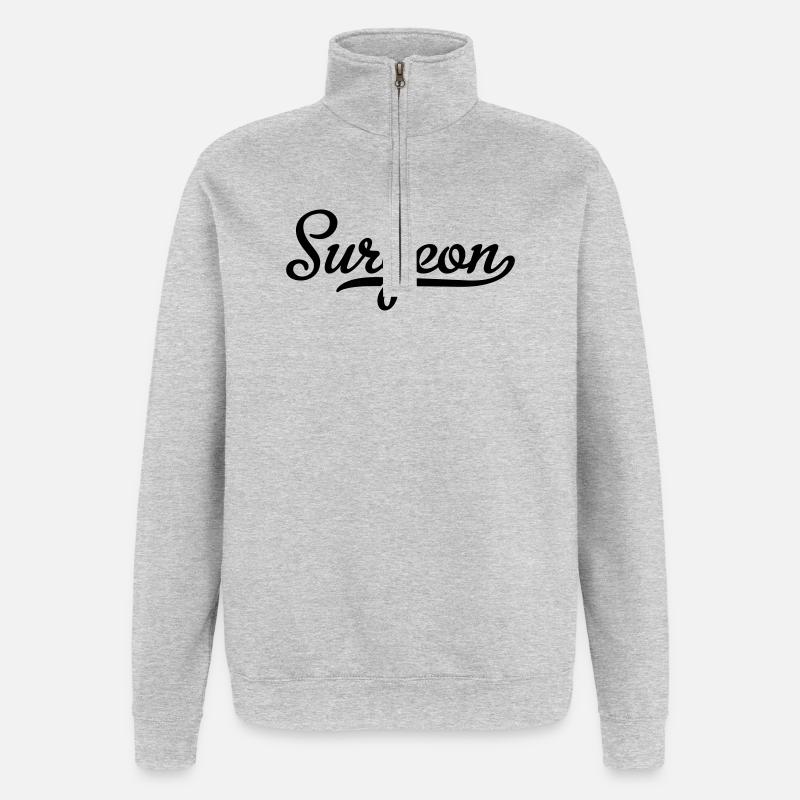 Chirurg - Quarter-Zip-Sweatshirt - Grau meliert