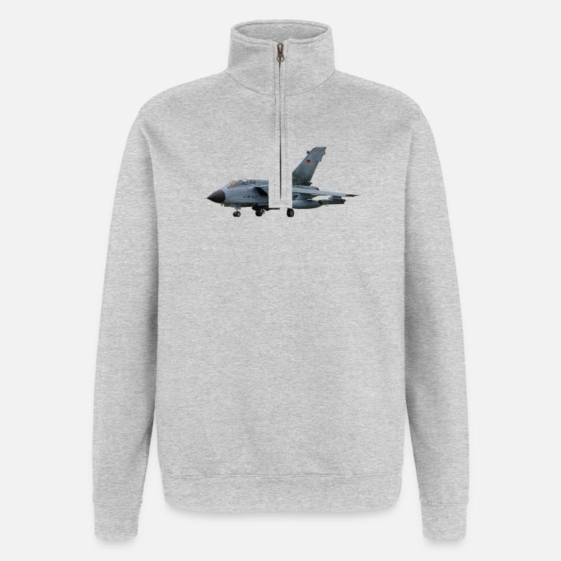 Tornade - Sweat à zip 1/4 - gris chiné