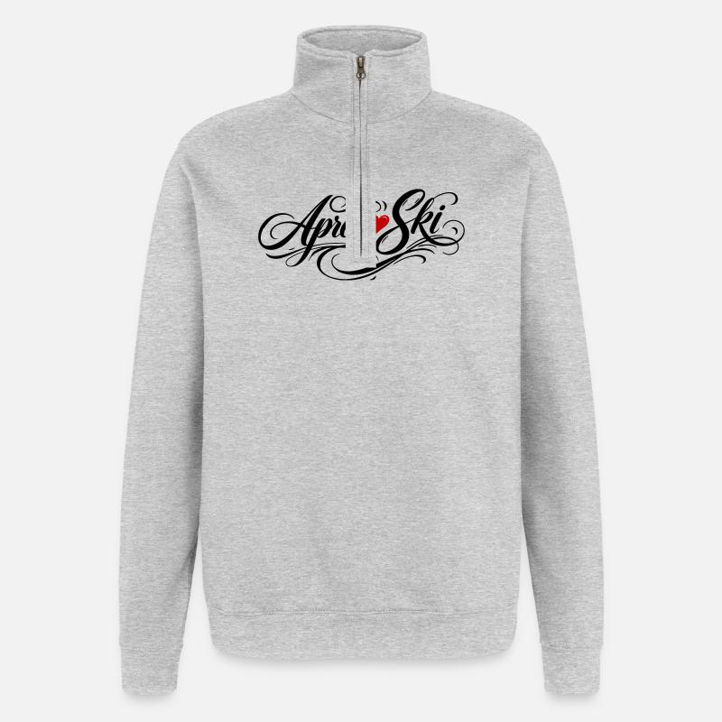 Apres Ski Liebe - Quarter-Zip-Sweatshirt - Grau meliert