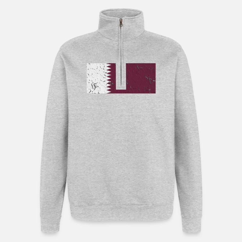 Katar Katar - Quarter-Zip-Sweatshirt - Grau meliert