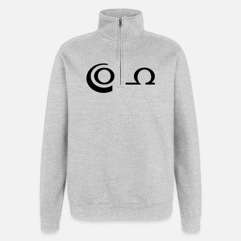 Cola - Quarter-Zip-Sweatshirt - Grau meliert