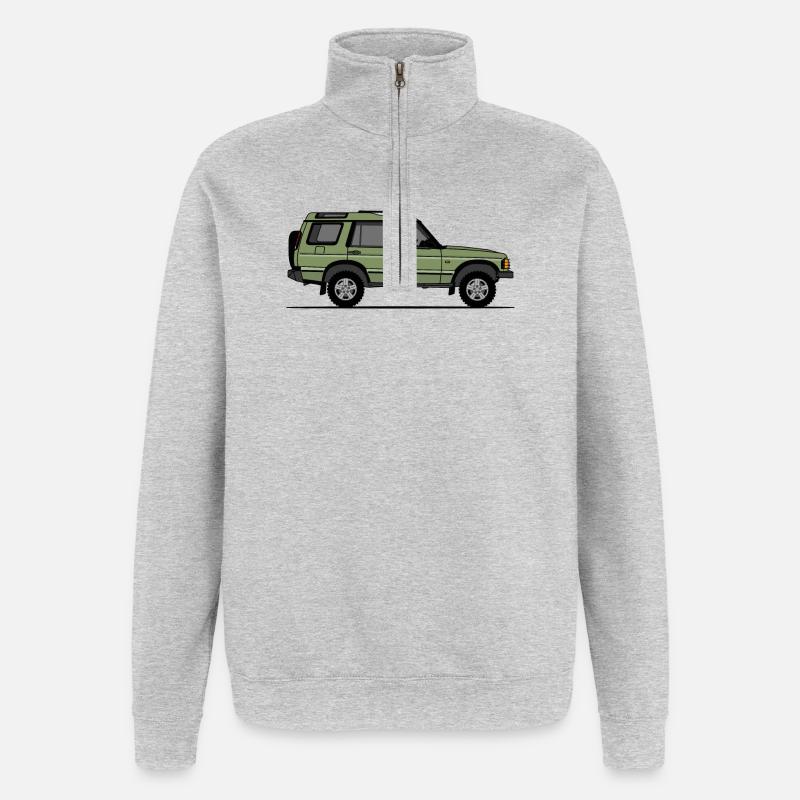 Entdeckung 2 Grün - Quarter-Zip-Sweatshirt - Grau meliert