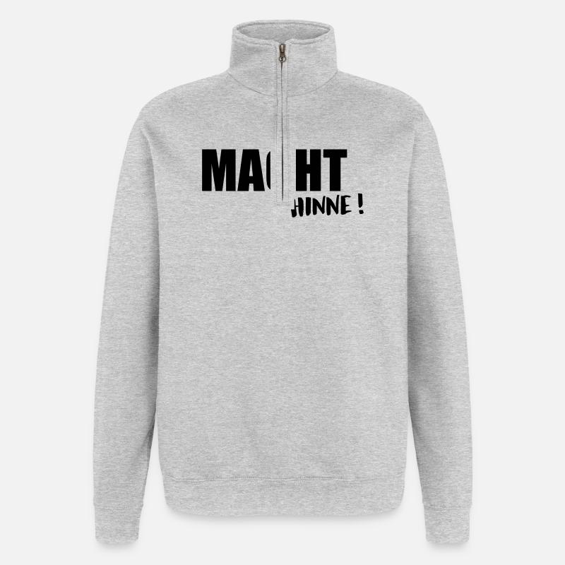 Faites-le - Sweat à zip 1/4 - gris chiné