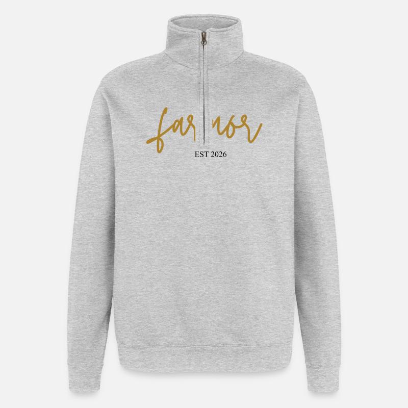 Farmor Est 2026 - Sweat à zip 1/4 - gris chiné