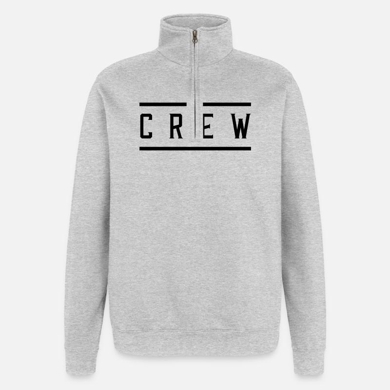 crew - Quarter-Zip Sweatshirt - heather grey