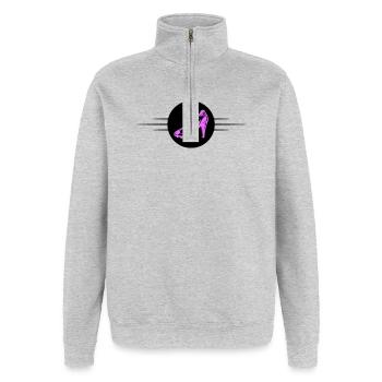 Frauenfussball Fussballschuhe Fussball - Quarter-Zip-Sweatshirt - Grau meliert - Vorne - AI Model Female 172 light (172cm) & AI Model Male 178 dark (178cm)