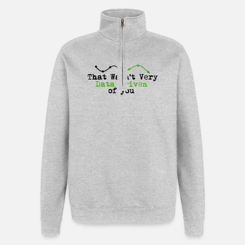 Data Driven Graphline Logo - Quarter-Zip Sweatshirt - heather grey